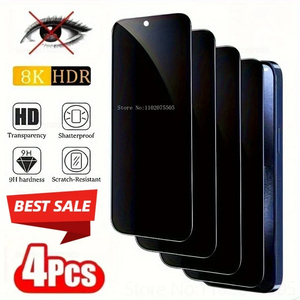 4 шт. противошпионское закаленное стекло для Samsung Galaxy S22 Plus S23 Ultra S21FE, полное покрытие, защита конфиденциальности S25Edge S24 Ultra S20FE