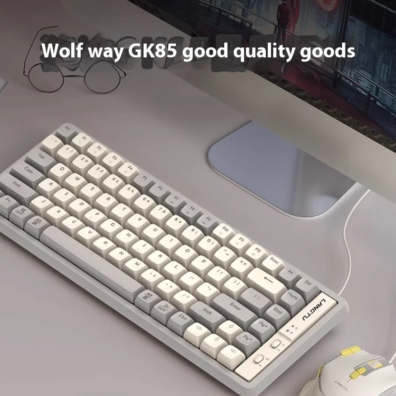 

Langtu Gk85 Wired Mechanical Keyboard Mouse Set Office Typing Game Backlight Computer Tablet Multi-Scene General