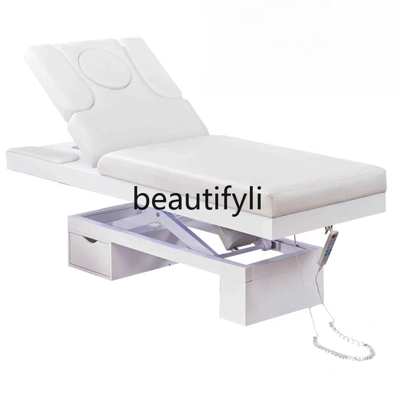 High-end electric beauty bed multi-functional SPA massage bed solid wood health treatment bed