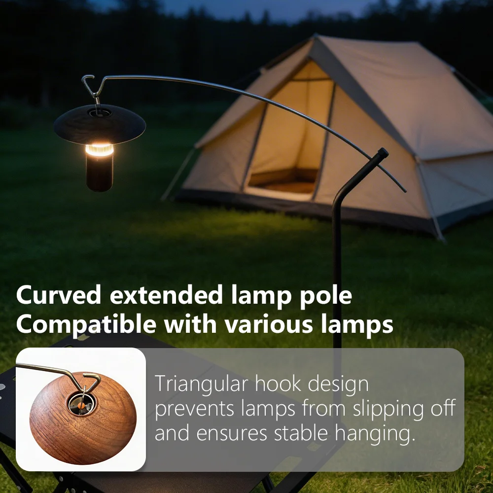 TARKA IGT Schwanenhals-Lichtständer, Metall-Camping-Lampenhalter, Aufhänger für Snow Peak Tisch, Outdoor-Zeltbeleuchtung, Erweiterungszubehör – Detail 3
