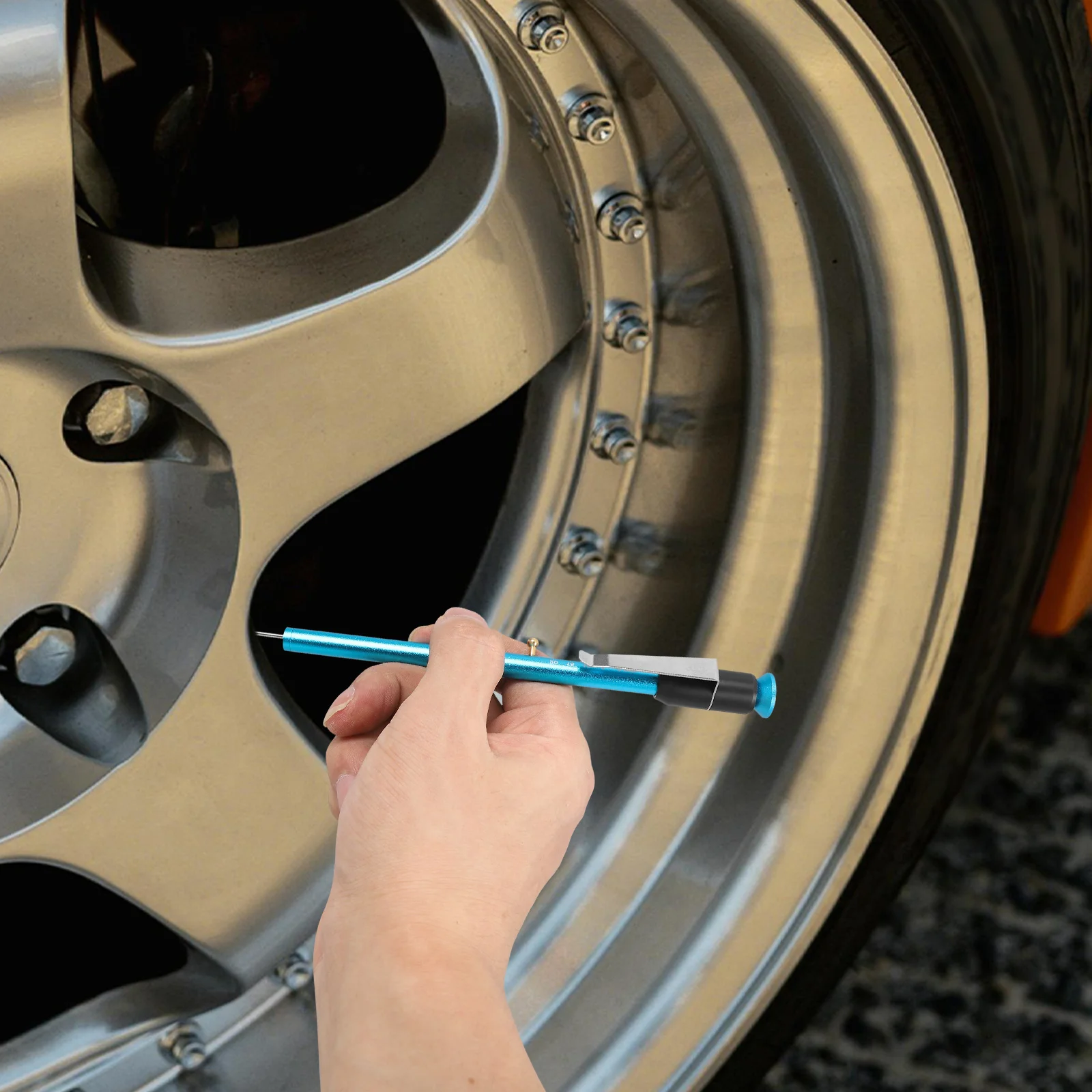 

Aluminum Alloy Brake Pad Detection Ruler Tire Tread Depth Gauge Tool High Precision Portable Automotive Measurement for All Car