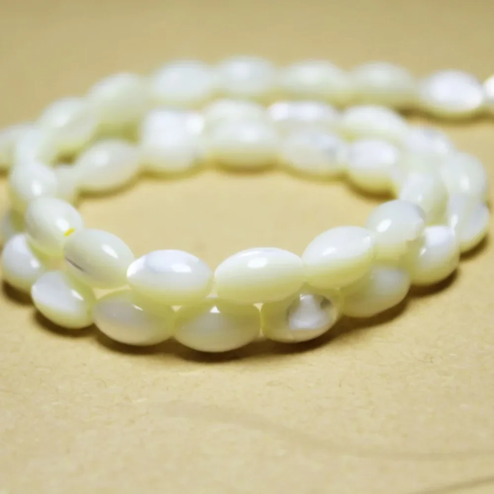 Natural Rice shape Trochus Top Shell Stone White   Beads For Jewelry Making DIY Bracelet Necklace 4*7/5*8/6*9 mm Strand 15\'\'