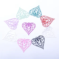 10pcs AB8210 Brass Filigree Hearts Charms  Colorful  Pendant Diy Jelwery Earrings Accessories