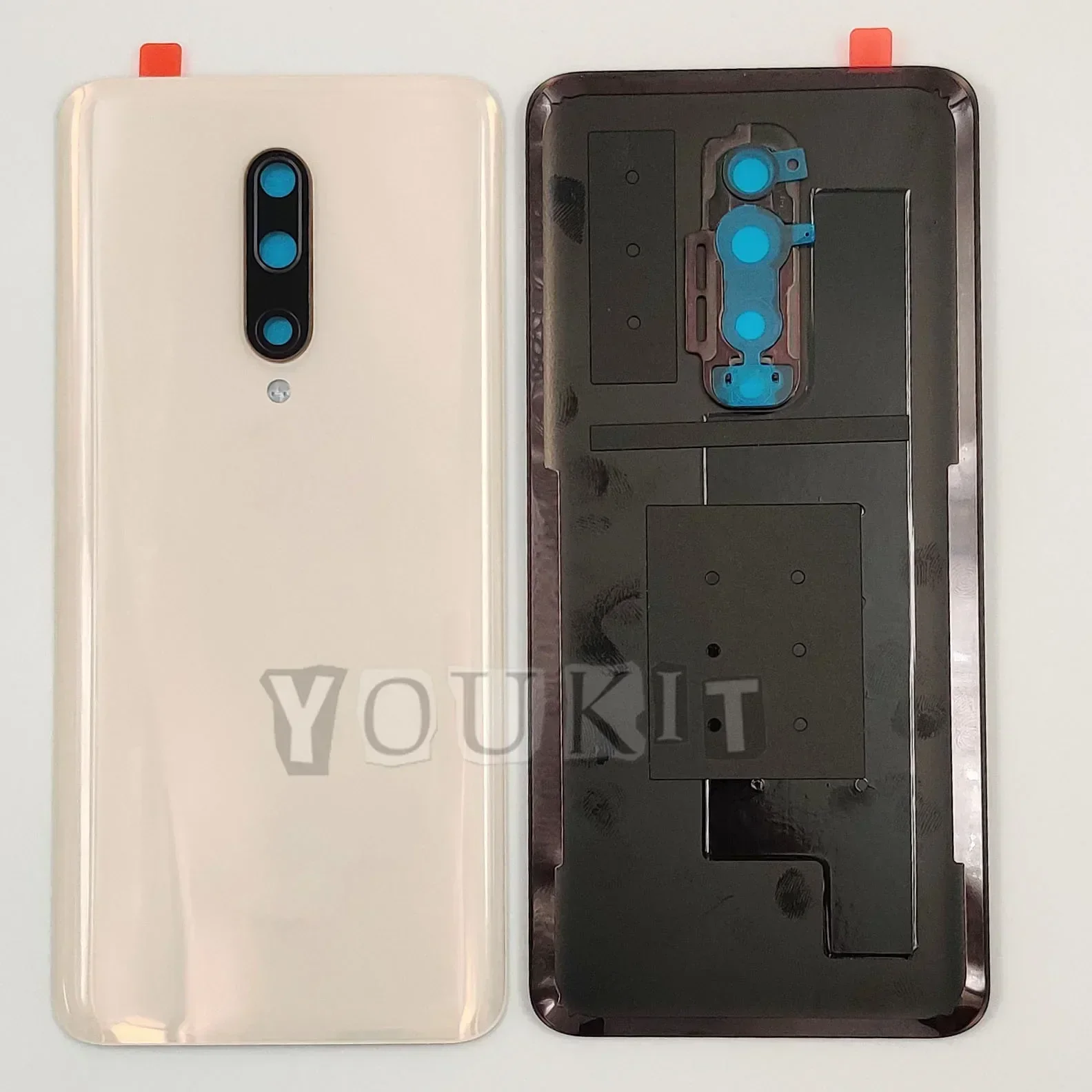 Gorilla Glass Back Door Lid For OnePlus 7 Pro Hard Battery Cover Rear Housing Case Shell + Camera Lens Adhesive