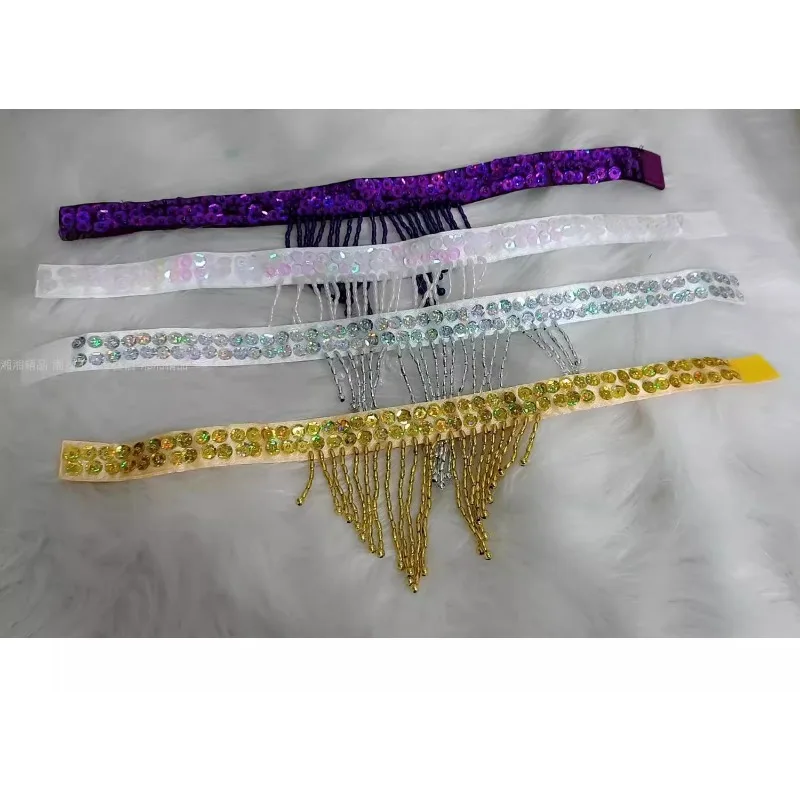 맞춤형 새로운 수제 구슬 목걸이 다목적 경쟁 배꼽 라틴 댄스 목걸이 무대 공연 액세서리 벨리 댄스