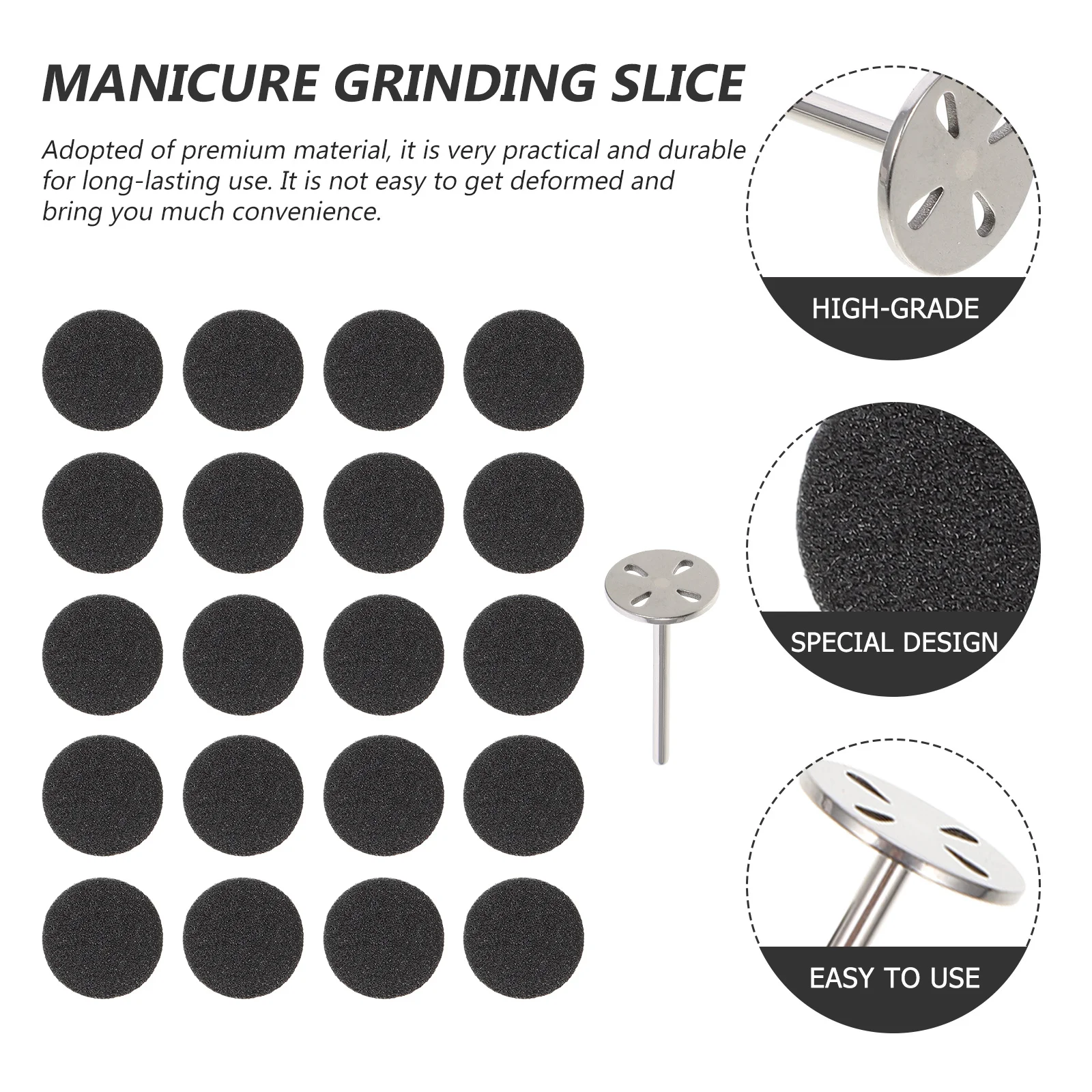 1Set Manicure Grinding Slices Nail Sandpaper Disc Nail Removal Exfoliating Dead Skin Polishing Pedicure Grinding Tools Electric