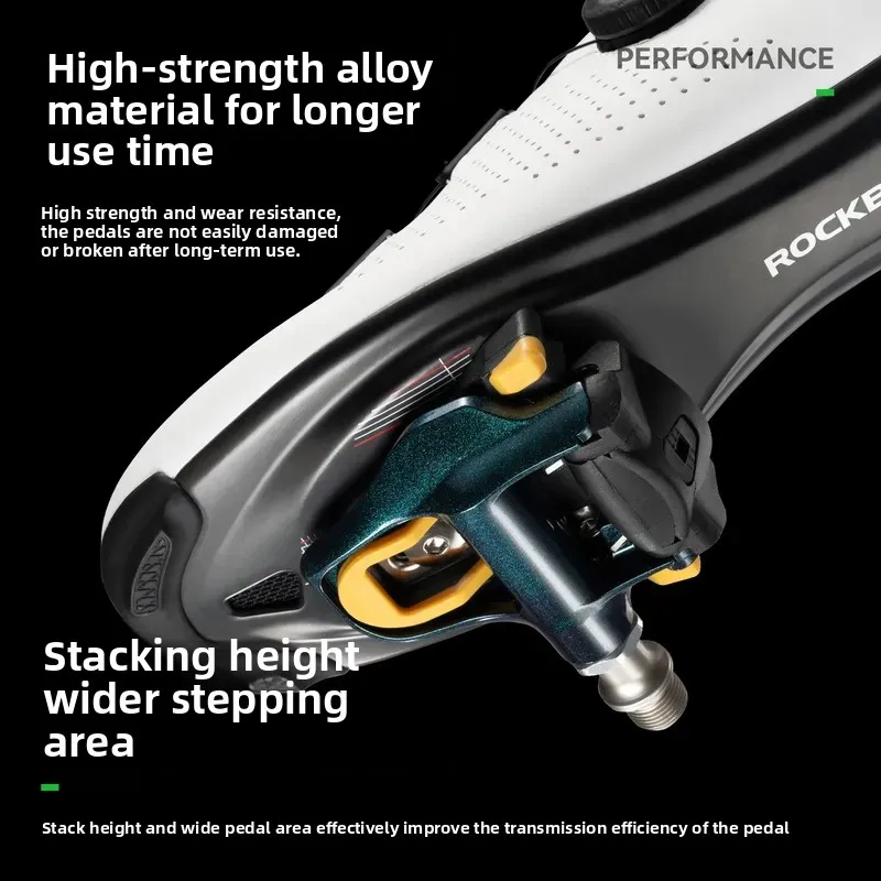 Road Bike Pedal Belt Sheet Self- Pelling Bicycle Aluminum Alloy Pedal Board Cycling Shoes