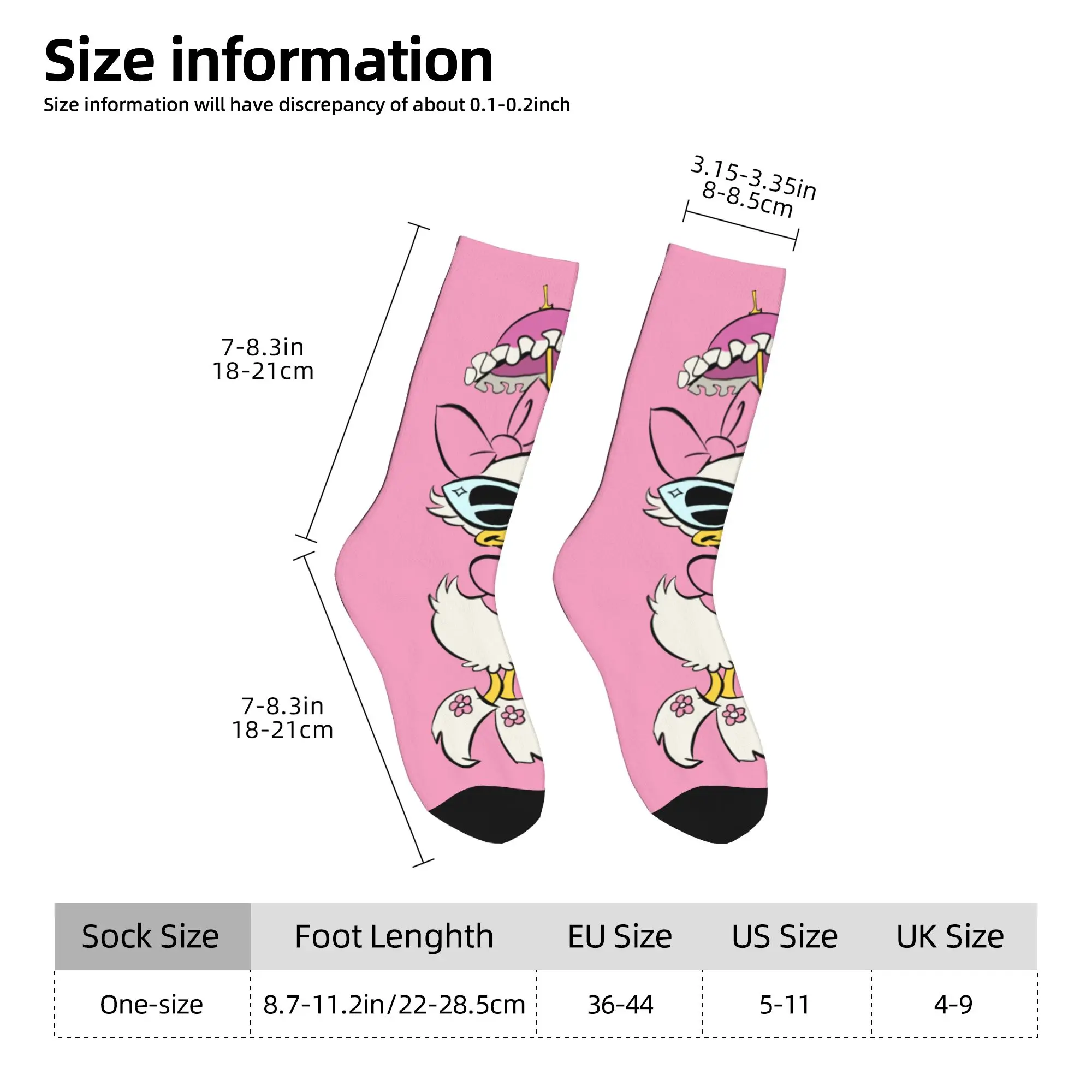 Invierno cálido Hip-hop mujeres hombres lindo Daisy Duck Donald calcetines transpirables calcetines de baloncesto