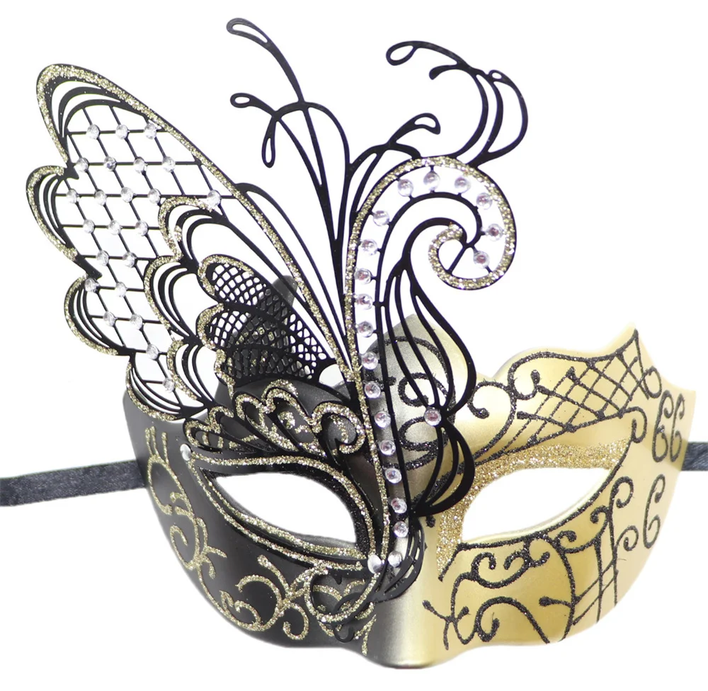 Easter Show Mask Butterfly-shaped  Sexy Women Nightclub Mask Iron Butterfly Masquerade Mask Halloween  For Stage