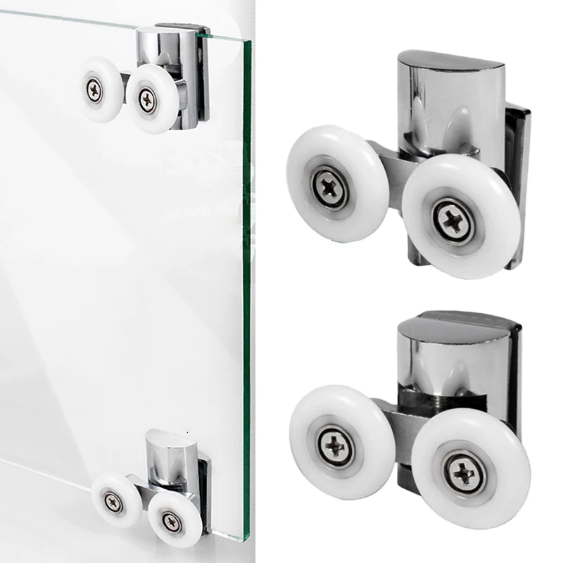 Runners Wheel Shower door Hardware Home Silver Spare Supplies Top Upper/lower 23mm Accessories Bathroom Bottom