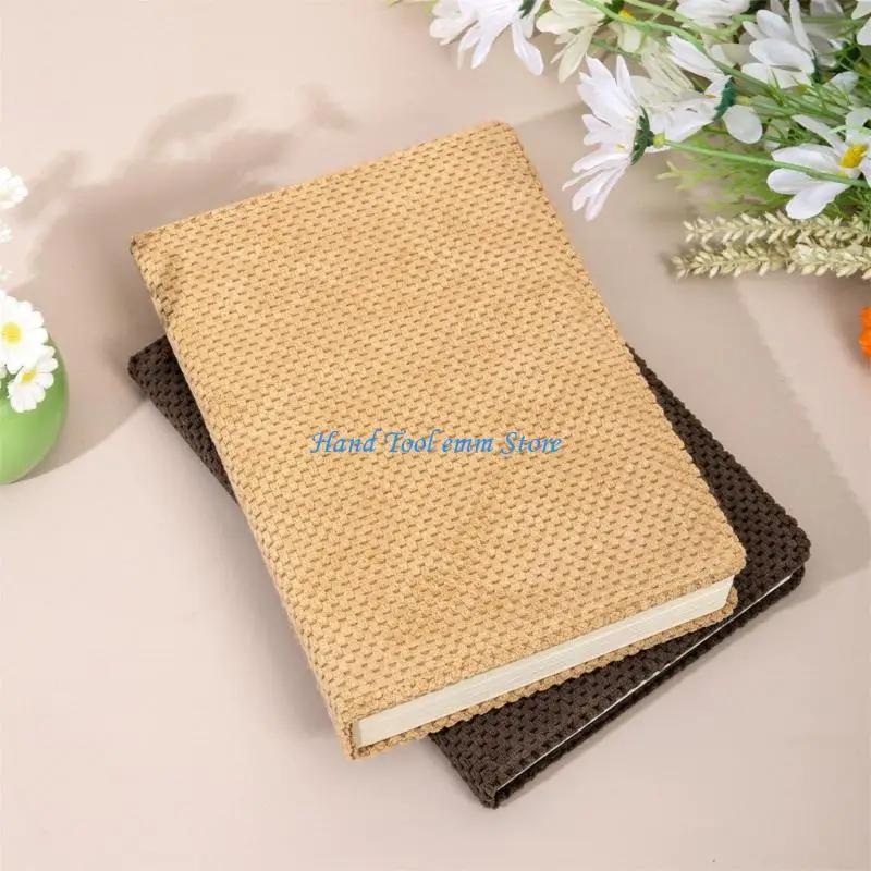 H37F Retro Velvety Cloth Cover Journal With Ribbon Bookmarks And 200 Pages Lined