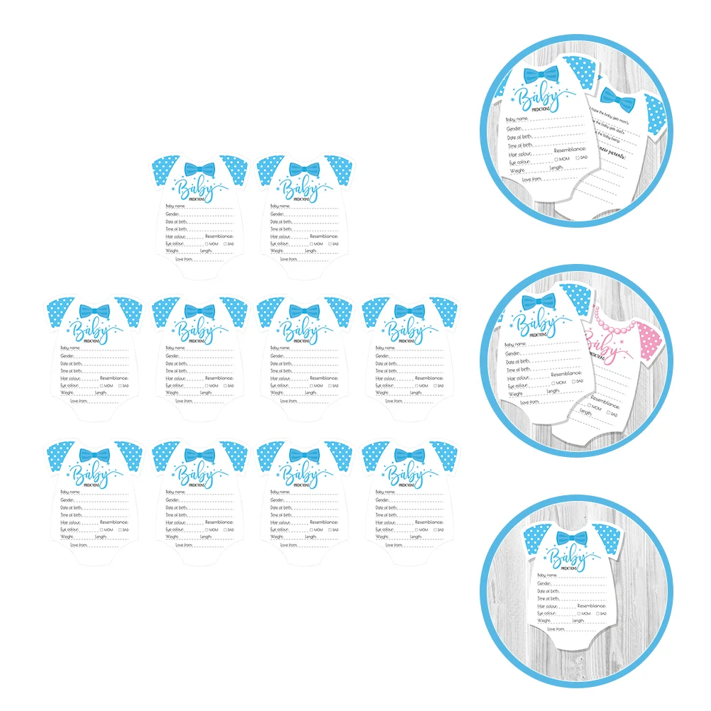 10 Pcs Forecast Advice Card Baby Shower Predicitions and Prediction Cards Game Paper Gender Reveal Games