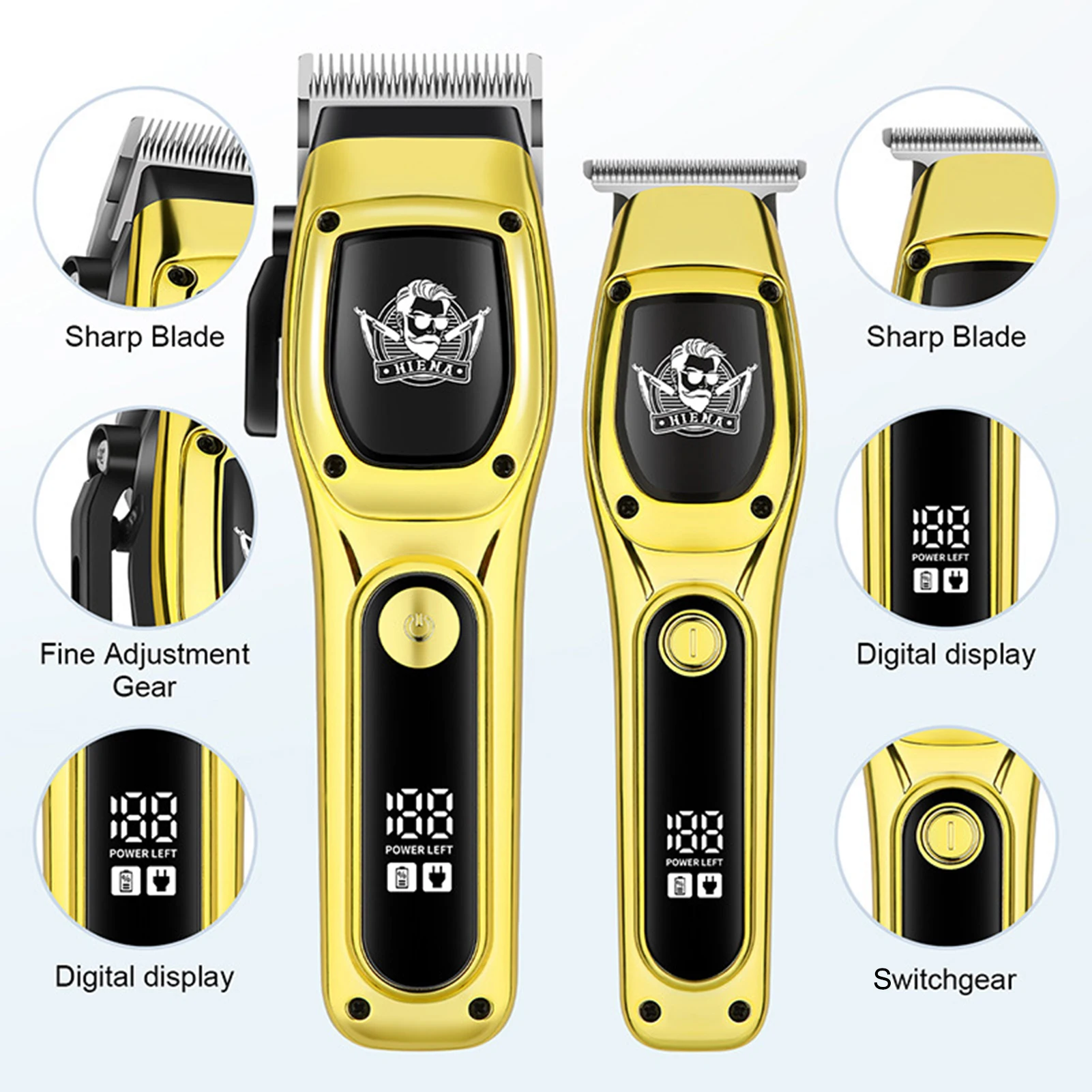 HIENA tondeuse à cheveux professionnelle tondeuse à cheveux sans fil Portable voyage tondeuses à cheveux tondeuse de coiffure pour hommes coiffure 1pc