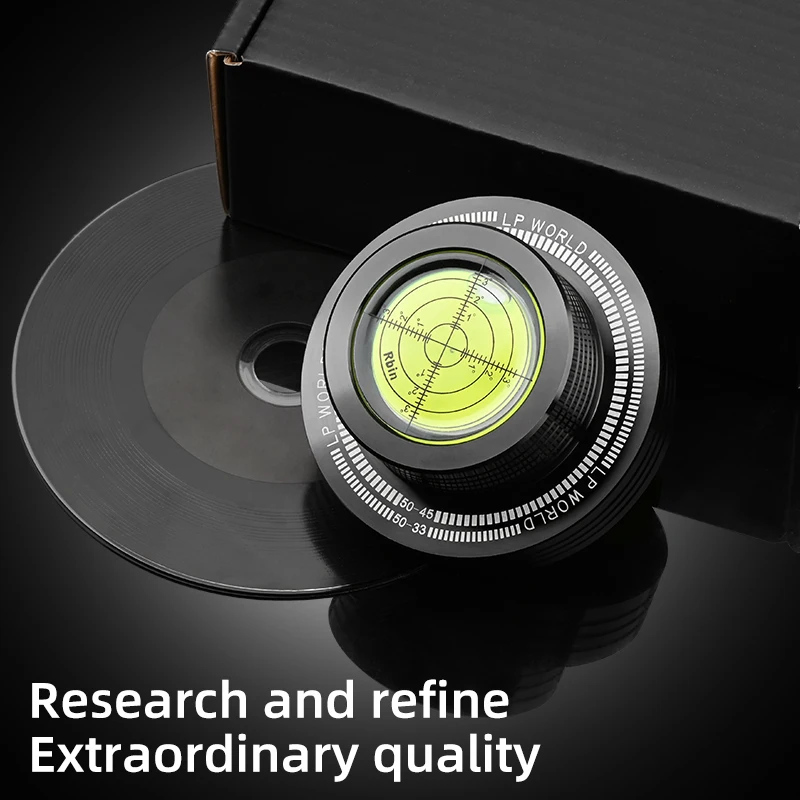 ATAUDIO 1PCS Universal 50Hz LP Vinyl Record Player Disc Turntable Stabilizer with Level Aluminum Alloy Weight Clamp Music Player