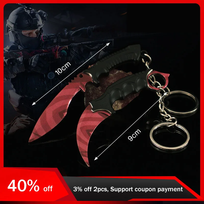 

10cm Mini Weapon Keychain Butcher Nepal Claw Knife Alloy Model Game Peripherals Knife Toy Sword Cos Prop Accessorie Pendant Gift