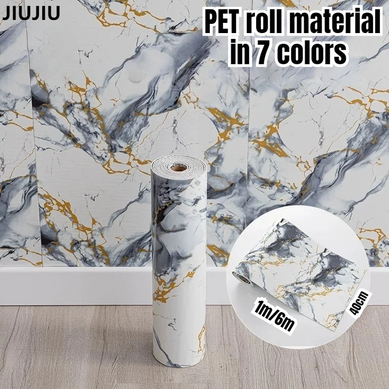 

Self Adhesive Marble Tile Sticker Peel Paste Vinyl Wall Ceiling Floor Stickers Waterproof and Removable Back Panel Decoration