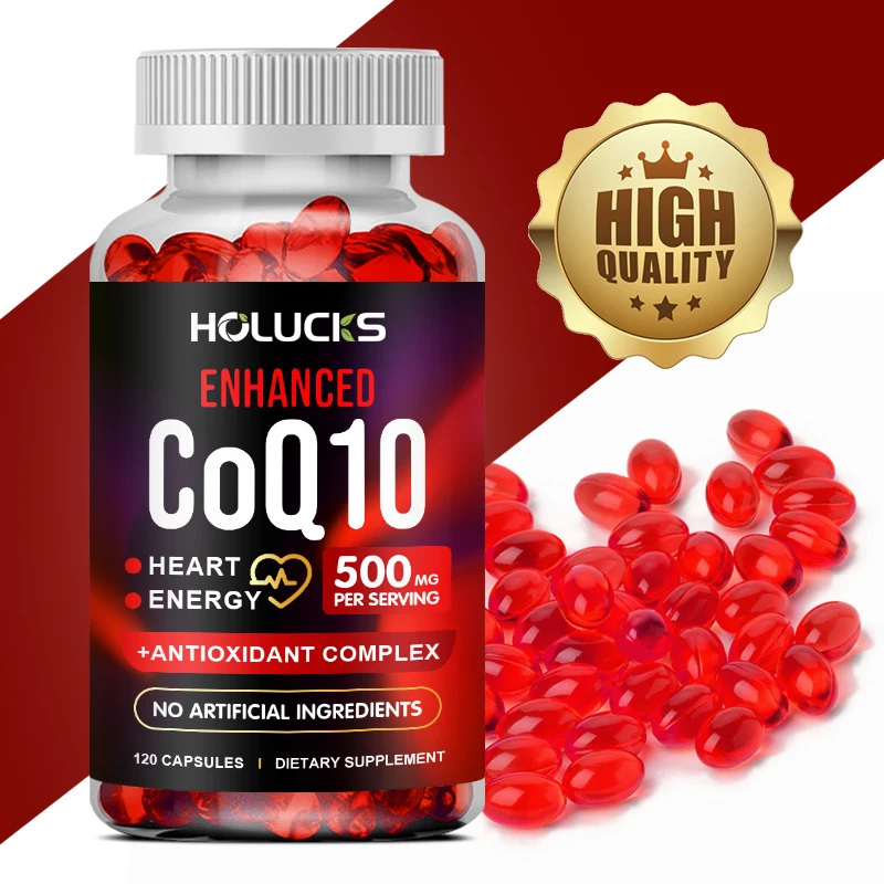 High Absorption CoQ10 500MG - for Heart Health & Energy Production - Enhanced CoQ10 Nutritional Supplements with Coenzyme Q10