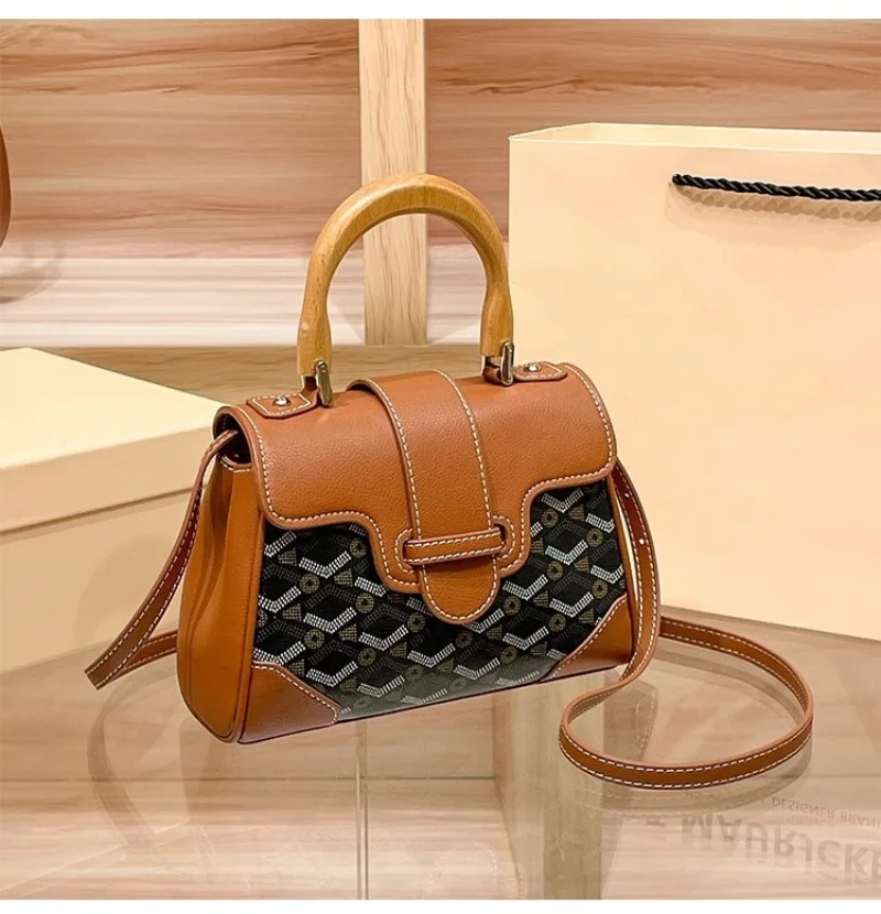 

2026 Monogram Mini Bag Convertible Top Handle Crossbody Purse Niche Commuter Bag for Women