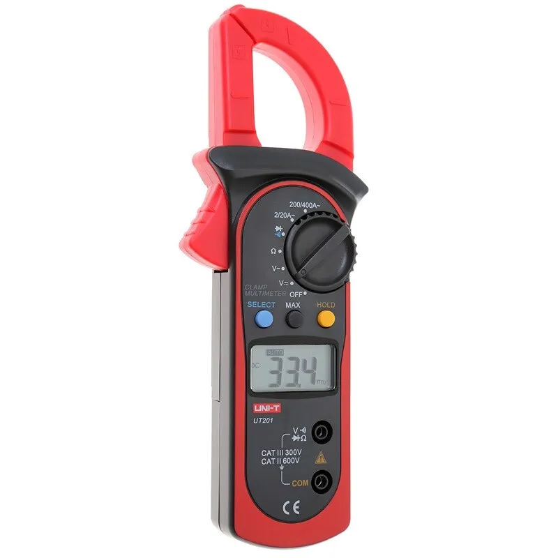 UNI-T Resistance Diode test LCD Backlight UT201/202 Digital Clamp Meter DC AC Voltage AC Current Meter Auto Range Multimeter