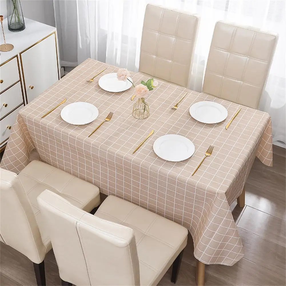 Modern Concise Style Pattern Waterproof Rectangular Tablecloth Kitchen Wedding Room Decor Living Party Home Polyester Decor D3d0