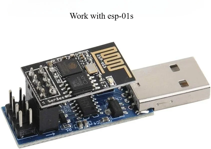 USB إلى ESP8266 اندلاع CH340C ESP-01 ESP-01S Prog WiFi مبرمج تنزيل محول مع إعادة تعيين دائرة التنزيل التلقائي #6