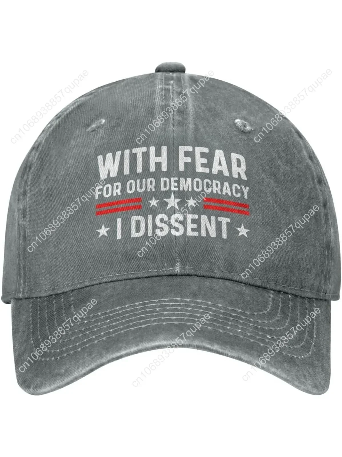

With Fear for Our Democracy I Dissent Hat for Men Baseball Hats Graphic Caps