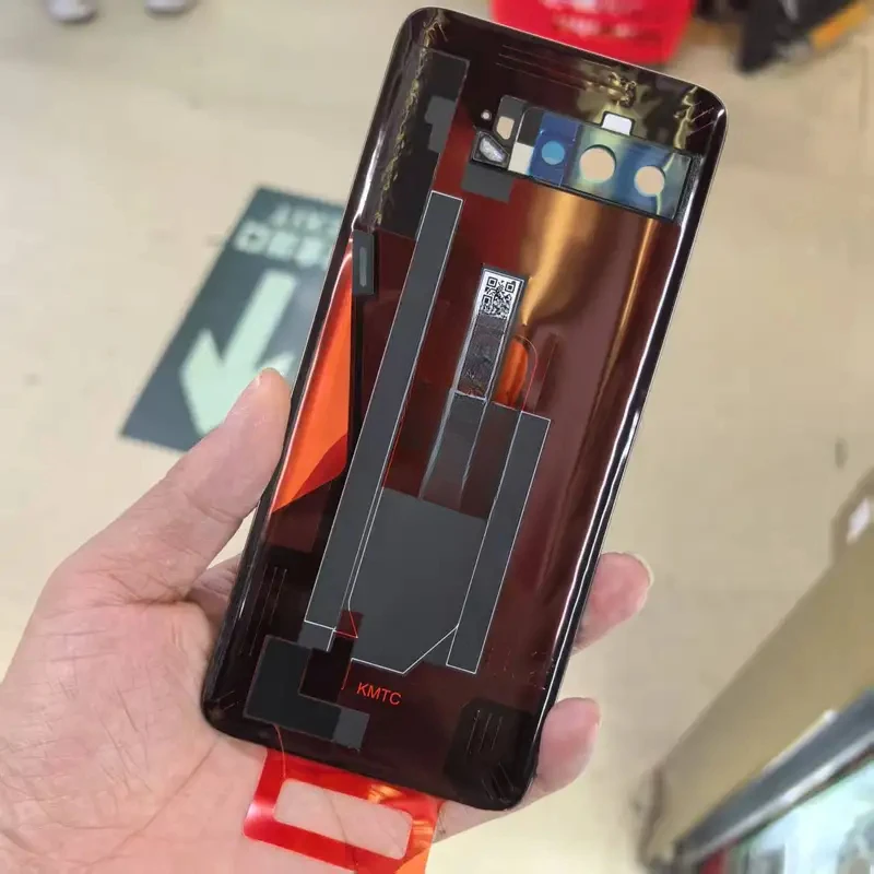 Cover posteriore della batteria per ASUS Rog Phone 3 ZS661KS Coperchio della custodia posteriore + obiettivo in vetro del telaio della fotocamera