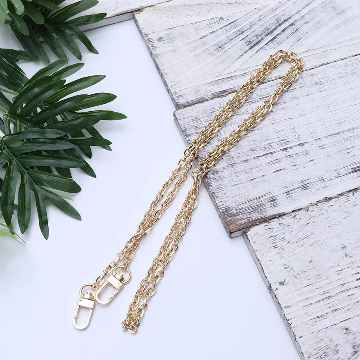 

Women Metal Chain Strap With Buckles Chain Replacement Accessories for Purse Handbag Shoulder Bag Light Golden