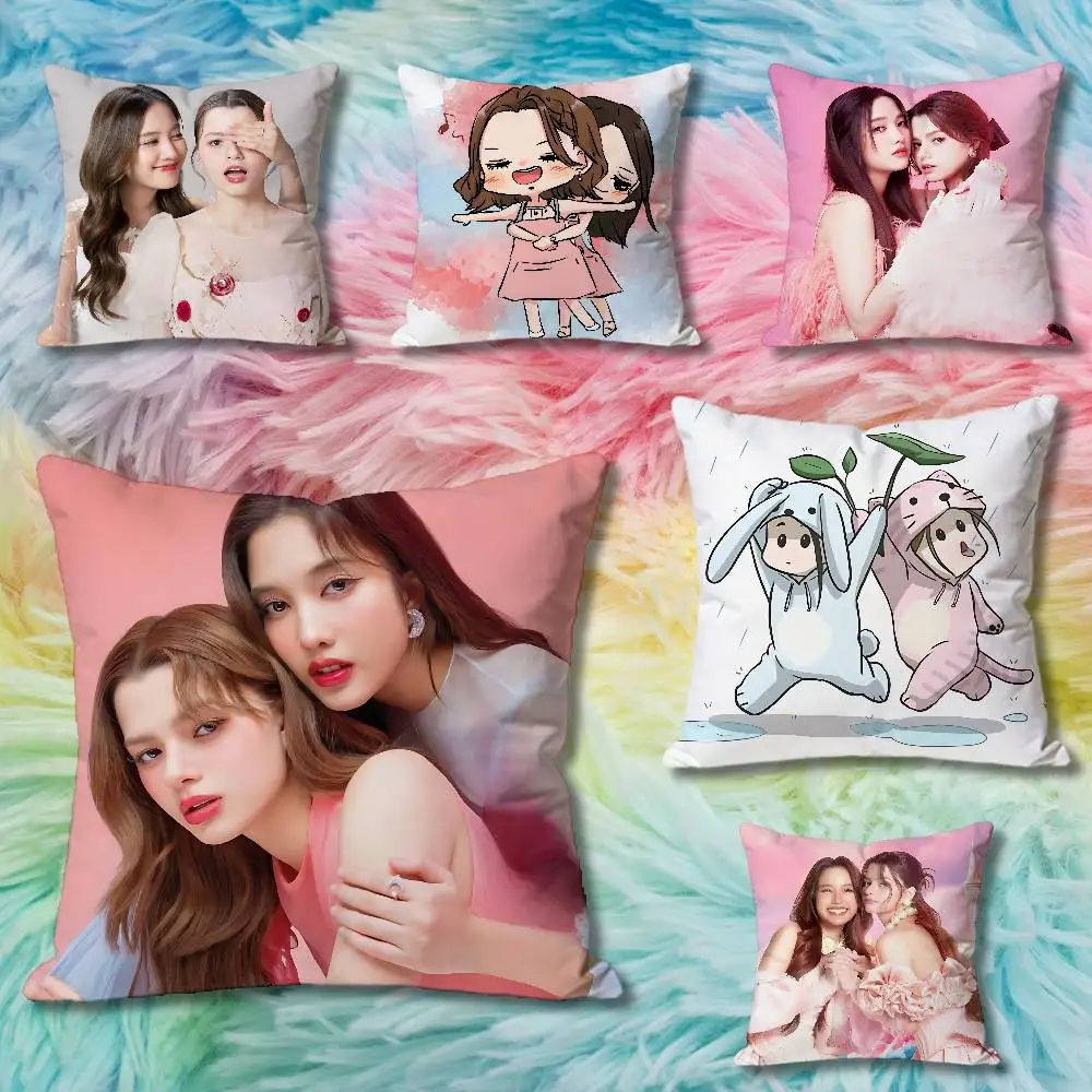 

Pink T-Theory F-Freen BECKY Anime Celebrity Merchandise All-Match Printed Pillow Case Sofa Car Office Room Decoration Protector