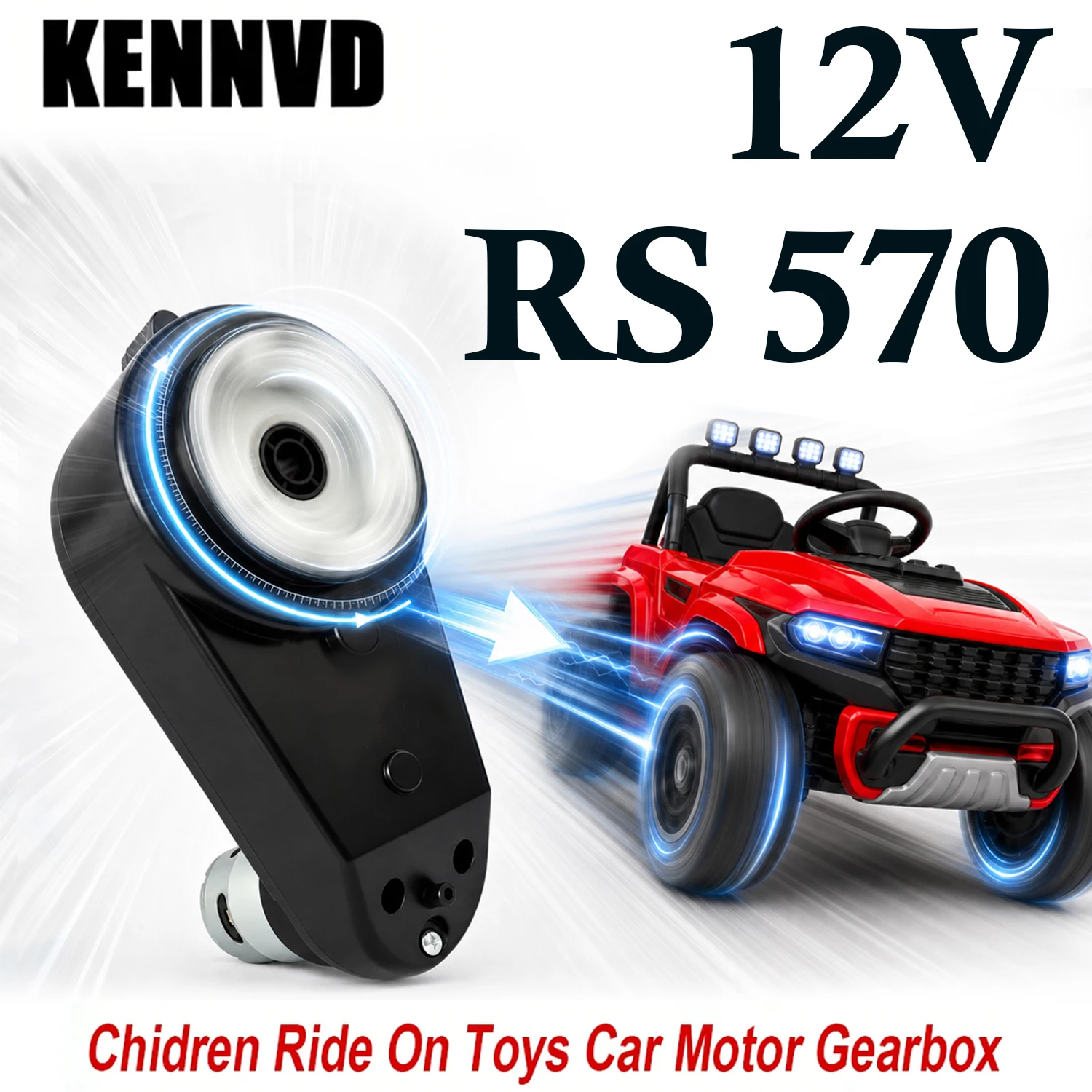 RS570 12V 35000rpm Motor for Children Electric Car,570 High Torque Gearbox,Ride On toys Car Motor,ride on parts