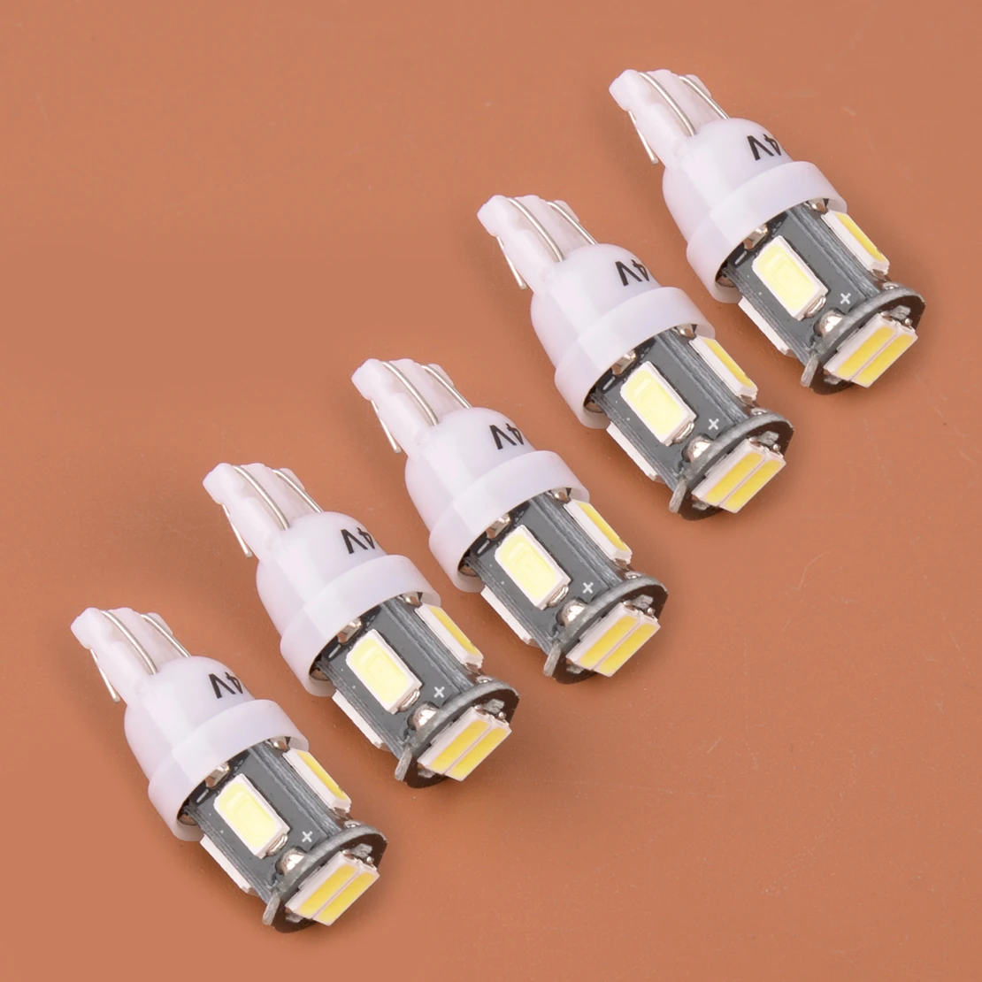 10Pcs 24V Universal T10-5630 6SMD Caravan Camper Trailer RV Car Interior Dome Map Wedge LED Light