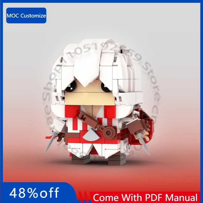 273 PCS Cube Figure Assassin MOC Customize Modular Building Block Design Technology Simple Kids Brick DIY Boys Toy Birthday Gift