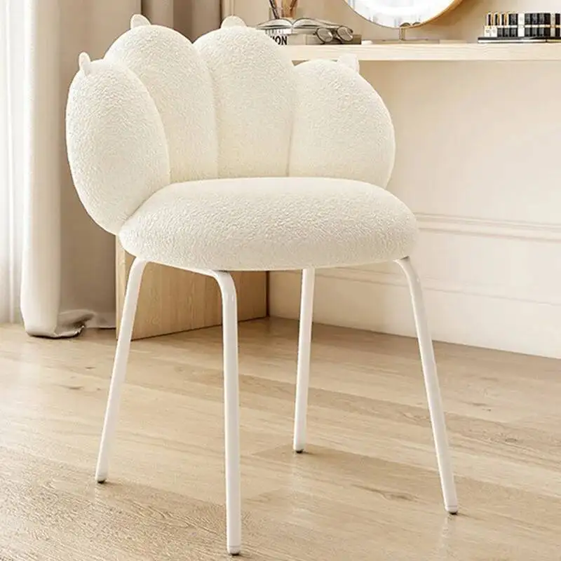 Natural Detailing Makeup Stool Metal Portable Pouf Design Vanity Chair Bedroom Mobile Taburete Infantil Furniture China