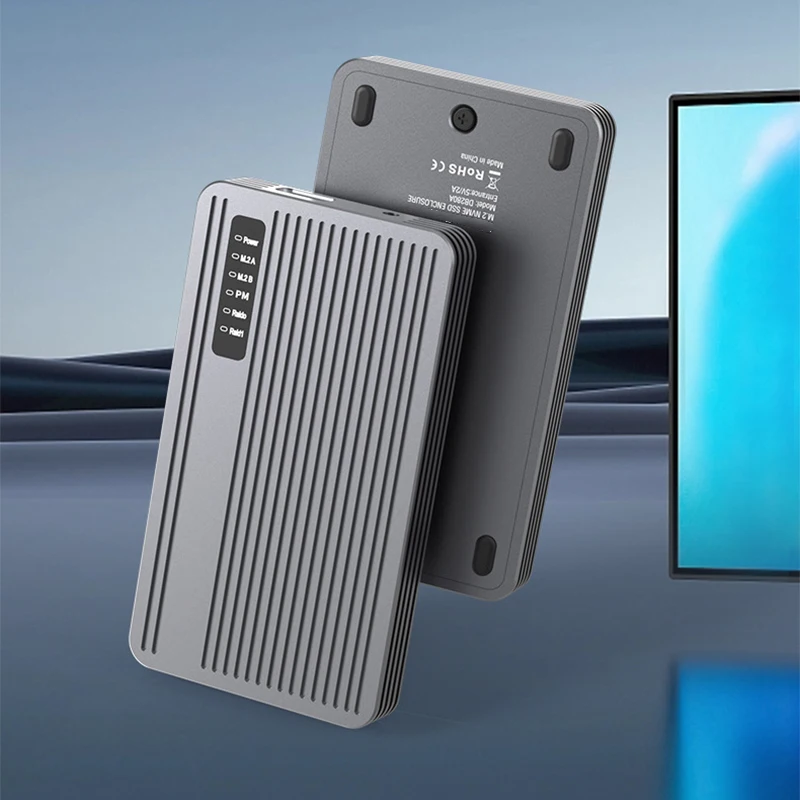 M.2 dual-slot RAID array box NVME/NGFF dual-protocol mobile M2 solid-state drive box 20Gbps high speed