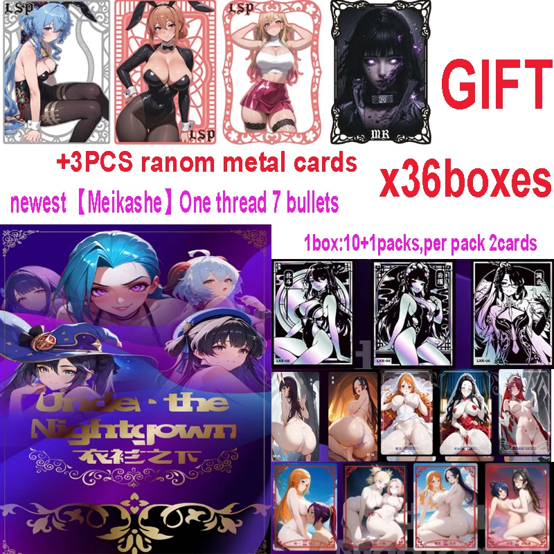 

2025 Wholesale 8/24/36boxes Goddess Story 【Meikashe】One thread 7 bullets TCG Sxey Girl Bikini Art Board Booster Box Habbies Gift
