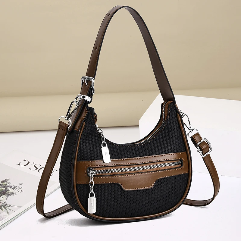 

New Crossbody Bags for Women Large Capacity Luxury Handbags Solid Soft Shoulder Bags Female Casual Travel Hobos Bag Vintage Sac