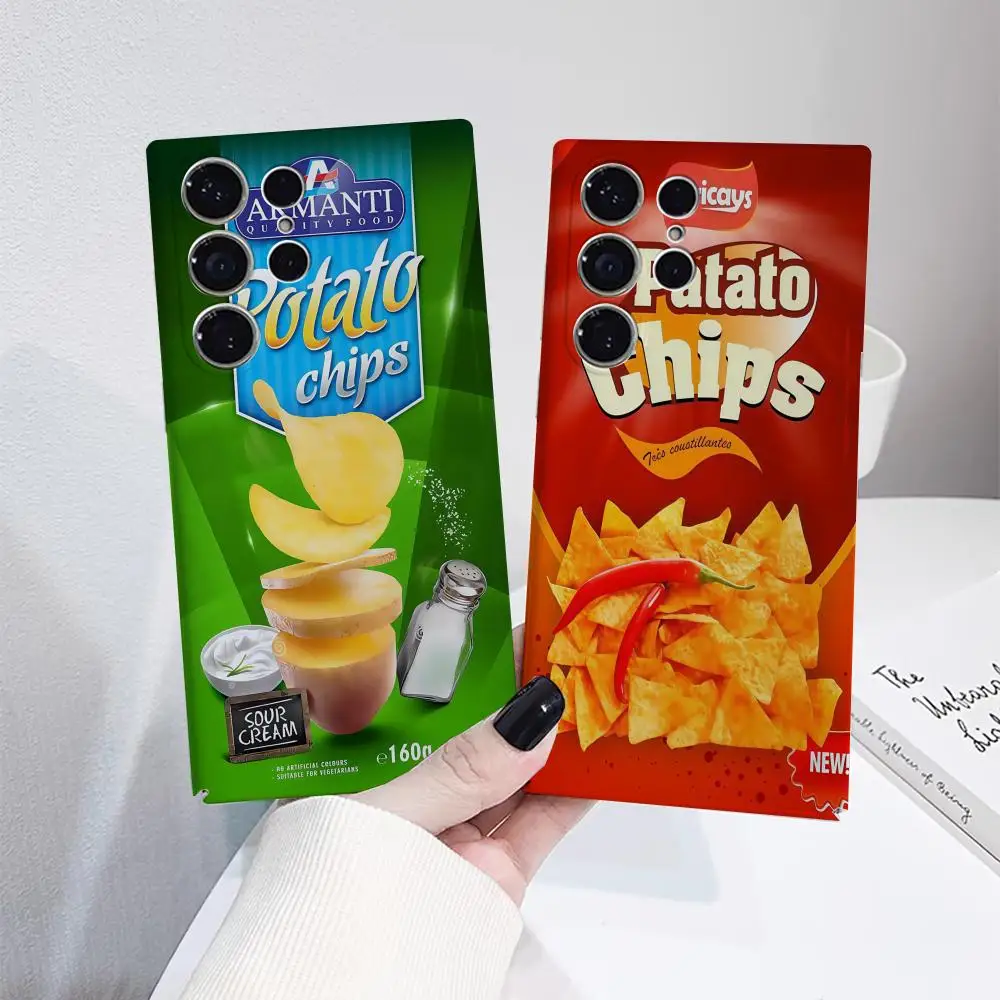 

p-Patato Chipss Phone Case for Samsung S25 Film Shell GalaxyS24Ultra 23plus S22 21 A56 36 26 16 Luxury Cover