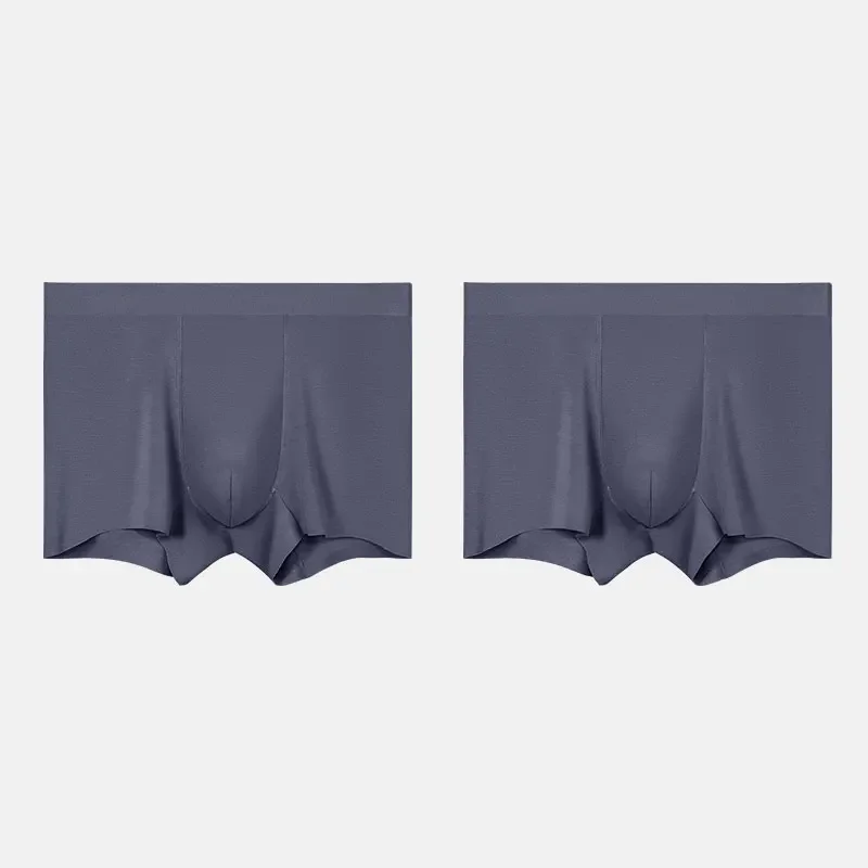 

2PCS Men's Modal Seamless Antibacterial Boxer Briefs, Thin Breathable Summer Underwear