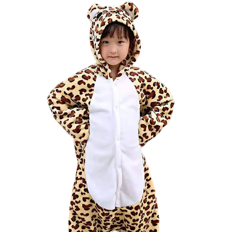 Kids Onesie Kigurumi Children Full Length Pajama Cartoon Girls Boys One-Piece Pyjamas Animal Jumpsuit Halloween Cosplay Costume