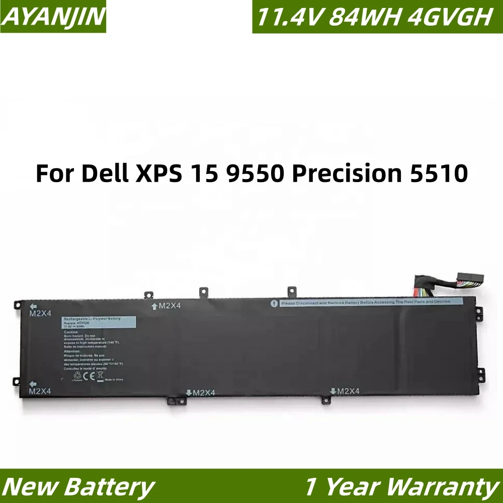 RRCGW 4GVGH Laptop Battery For Dell XPS 15 9550 Precision 5510 Series M7R96 62MJV