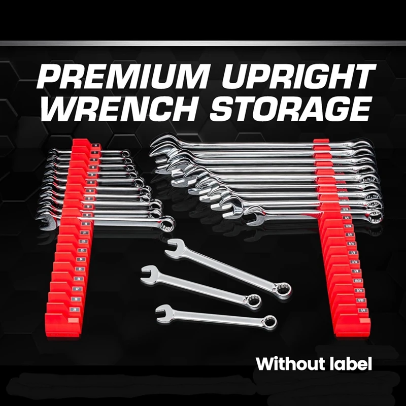 3Pcs Magnetic Wrench Organizer Easy To Install Portable Tool Storage Shelf Wrench Holder For Tool Drawer Storage