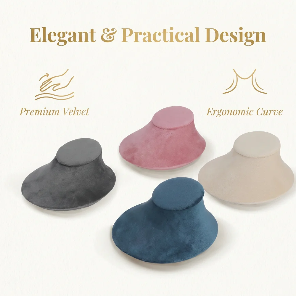 1 pcs Velvet Jewelry Display Stand Earrings Ring Holder Bracelet Pendant Necklace Storage Tray Organizer Window Showcase Prop