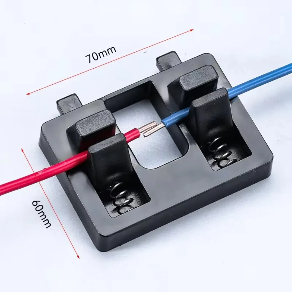 1 قطعة سلك كهربائي لحام تركيبات عقد الطاقة استقرار حامل السلك المضادة للانزلاق المزدوج المشابك أداة لحام الملحقات