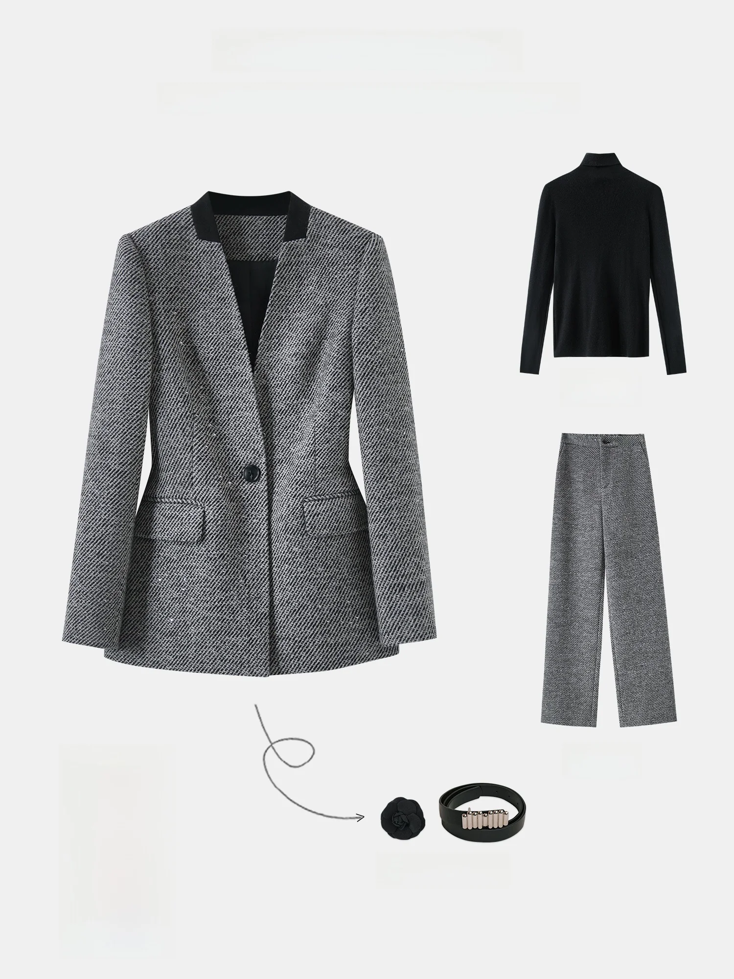 2022 herbst Winter Thiened Retro frauen Anzug Set Ele Agel Abnehmen Westlichen Sle Pendeln Göttin Look Zwei-Stück set