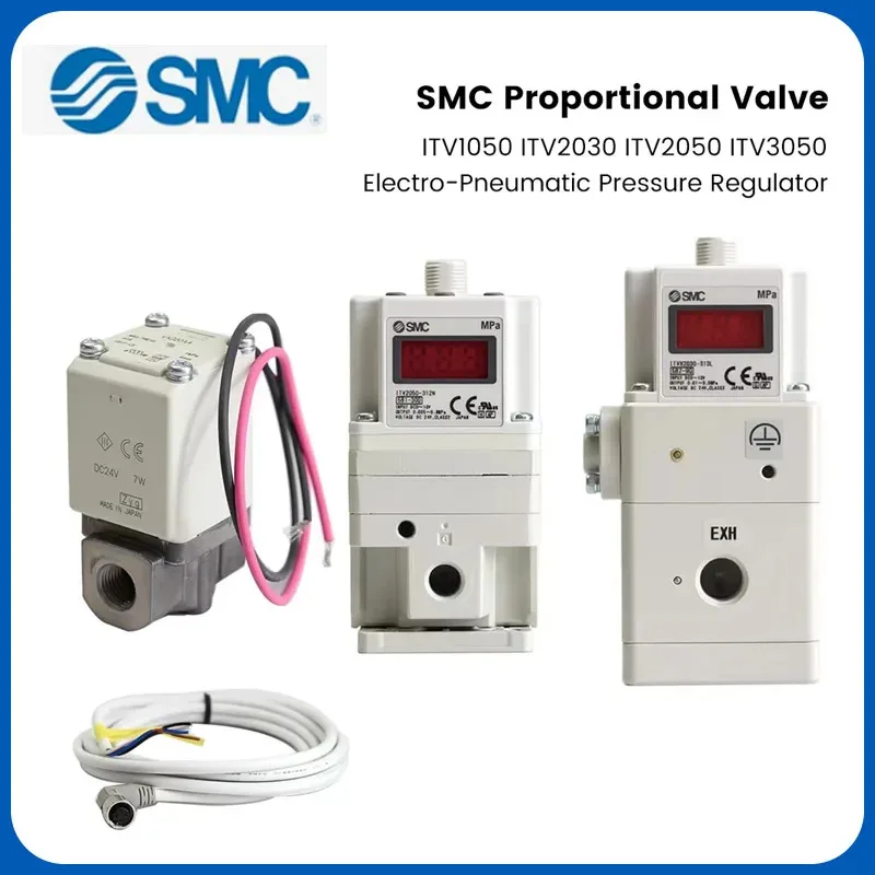 

High Precision SMC Proportional Valve ITV1050 ITV2030 ITV2050 ITV3050 Series Electro-Pneumatic Pressure Regulator for Laser Cutt
