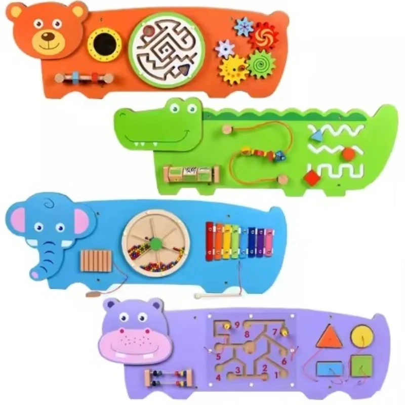 New Design Children's Wooden Corridor Wall Decoration Early Education Wall Puzzle Wall Game Toys