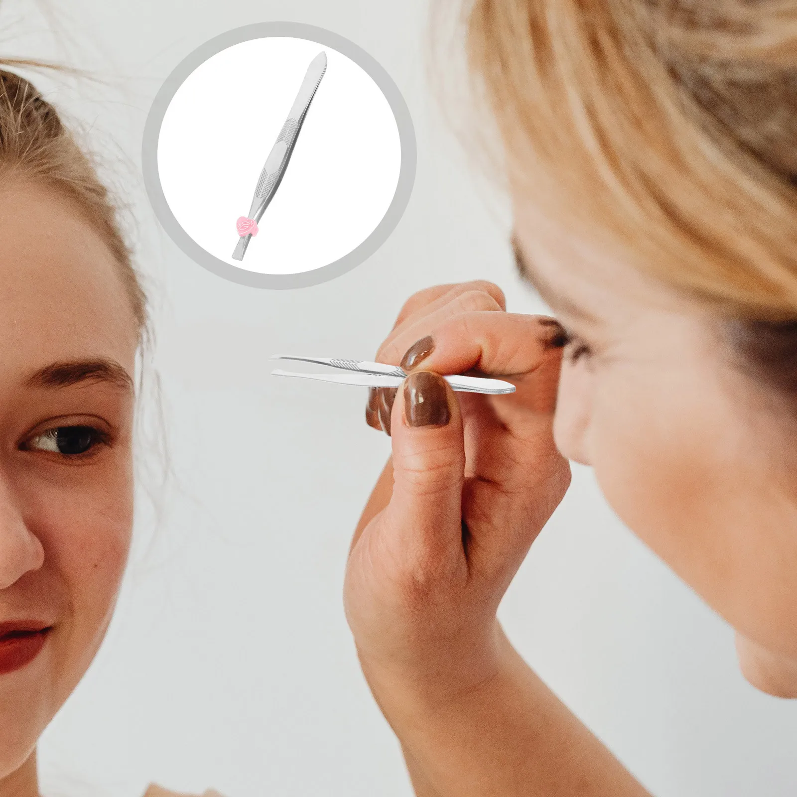 24Pcs Stainless Steel Eyebrow Tweezers High Quality Rustproof Lightweight Makeup Tweezers for Precise Hair Removal Travel Use