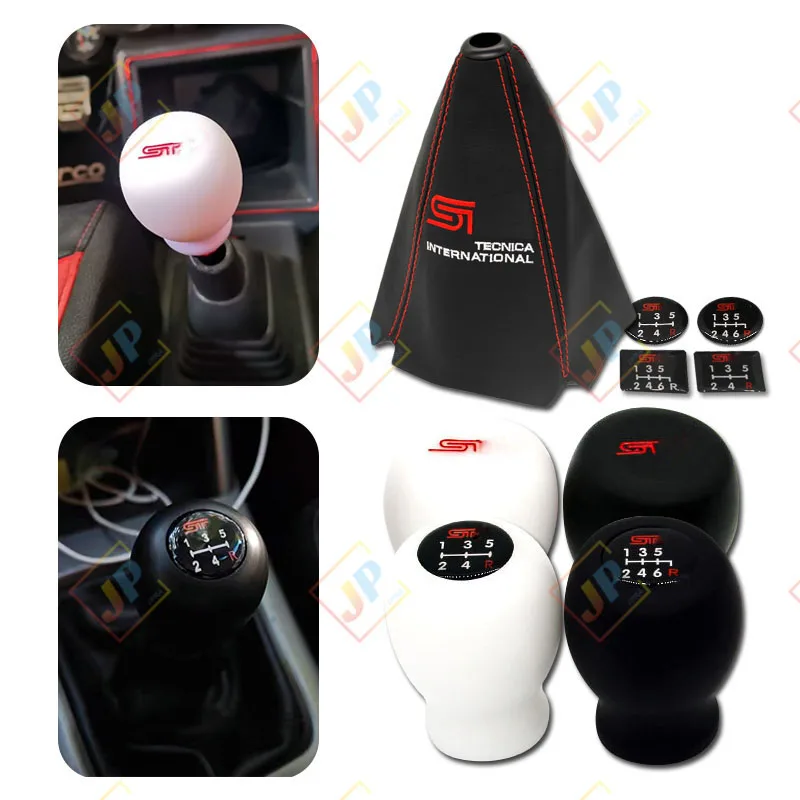 JDM Style Modified 5/6 Speed Car Gear Knob Cap Shift Pole Head Racing Shift Lever Head Gaiters