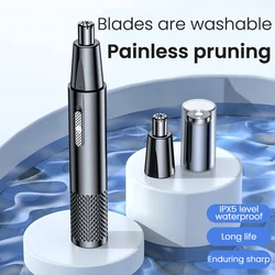 ไฟฟ้าจมูกผม Trimmer Facial Care จมูกหู Trimmer สำหรับชาย Usb ชาร์จเครื่องโกนหนวดกำจัดขนมีดโกนเครา