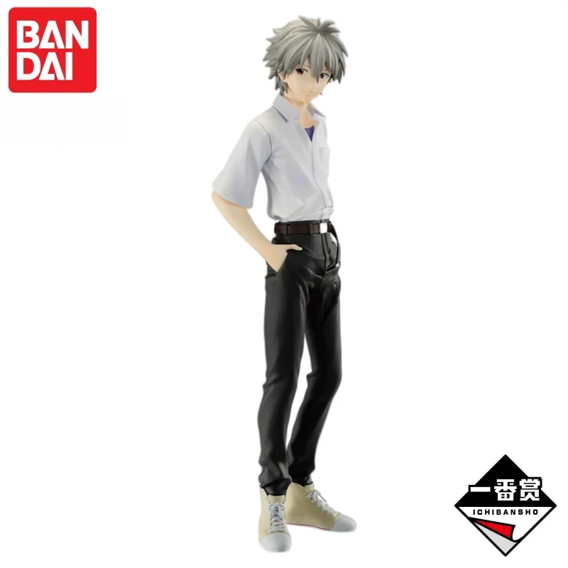 In Stock Bandai Original Neon Genesis Evangelion EVA Shikinami Asuka Rangure Ayanami Rei Figure Garage Collectible Ornaments view 5